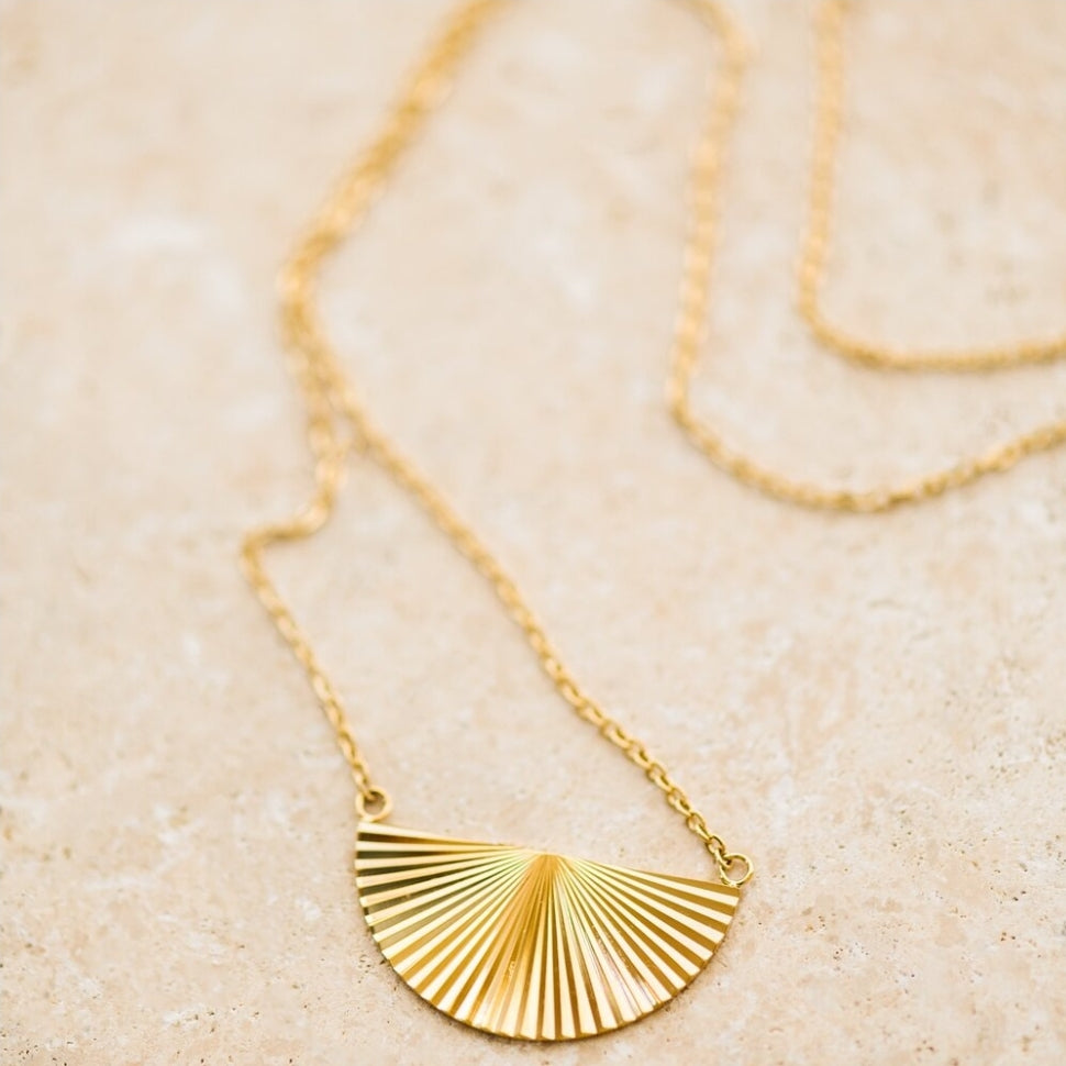 Indigo &amp; Wolfe - Indigo Gold Necklace W/ Sunrise Pendant