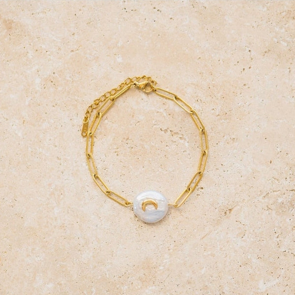 Indigo & Wolfe - Venus Gold Bracelet W/ Semi Precious Stone