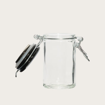 Julia Spice Jars W/ Ceramic Lid in Black - Set of 24