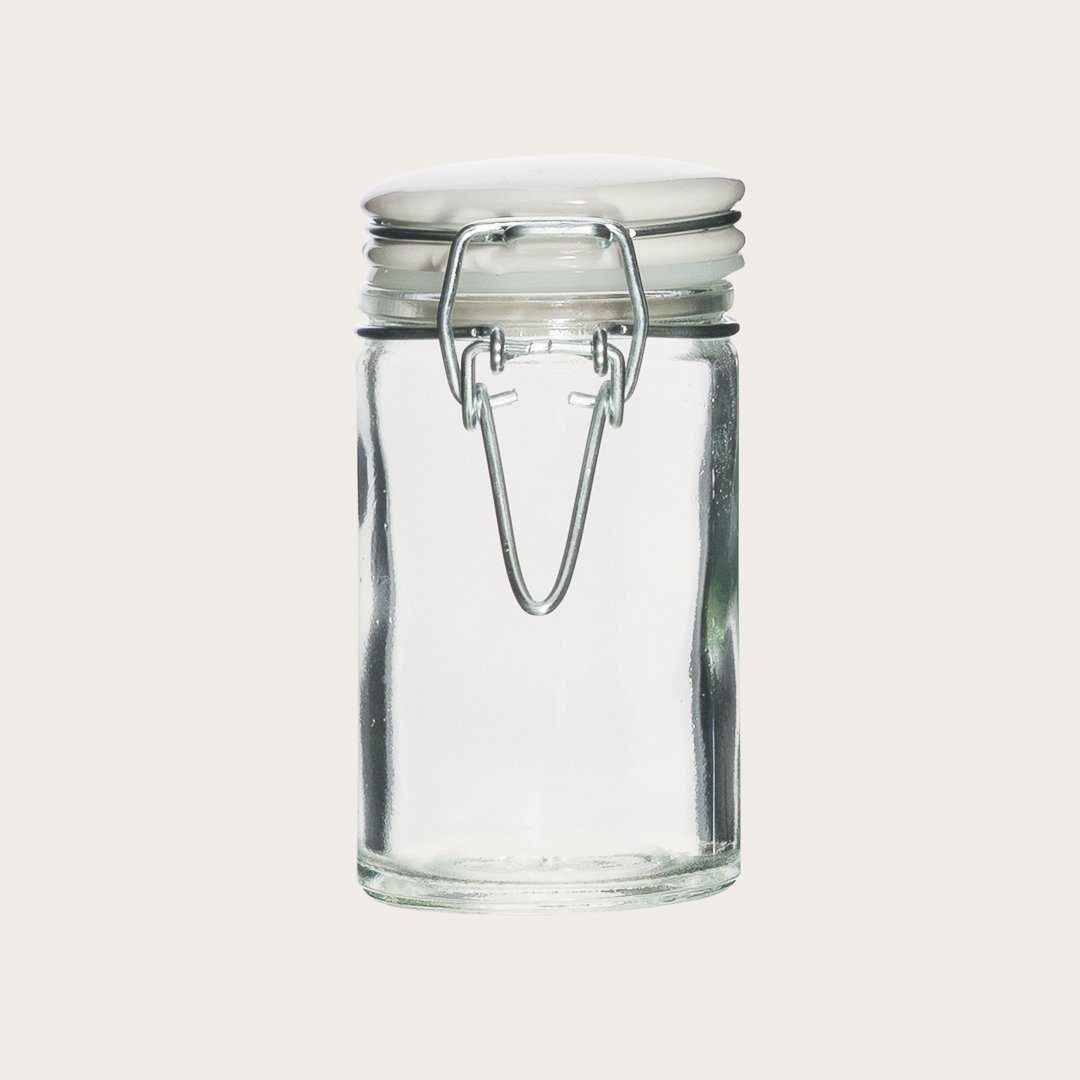 Julia Spice Jars W/ Ceramic Lid in White Set of 24