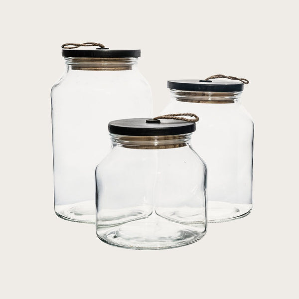 Frank Glass Storage Jar W/ Wood Lid - Small (Save 50%)