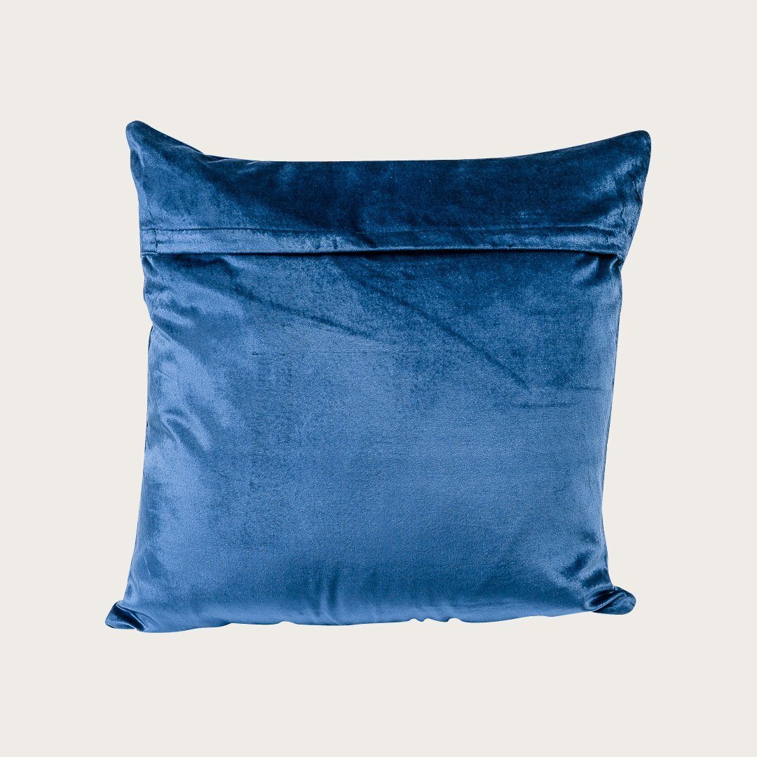 Taj Velvet Cushion in Blue - Buy 1 Get 1 Free Sale