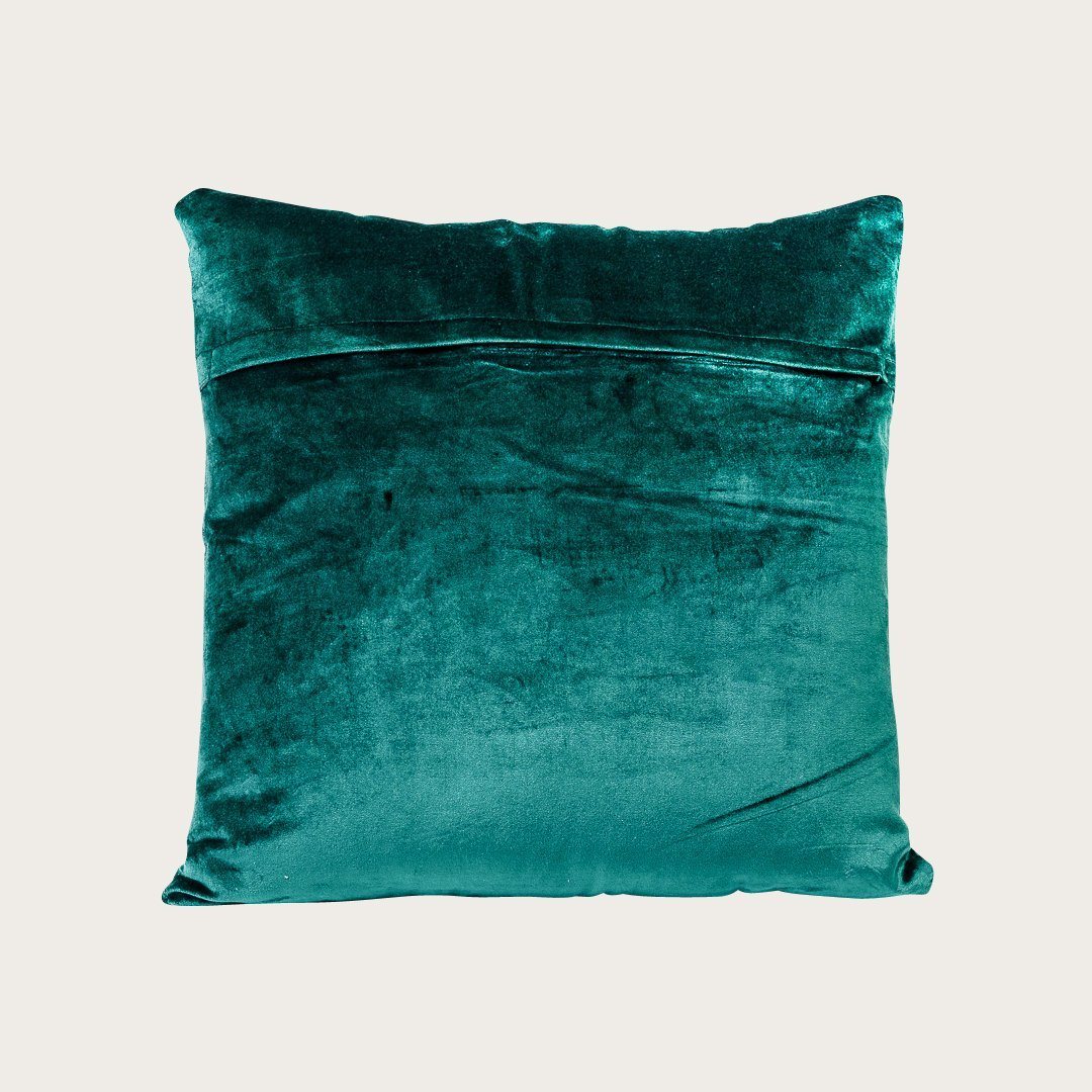 Taj Velvet Cushion in Green - Buy 1 Get 1 Free Sale