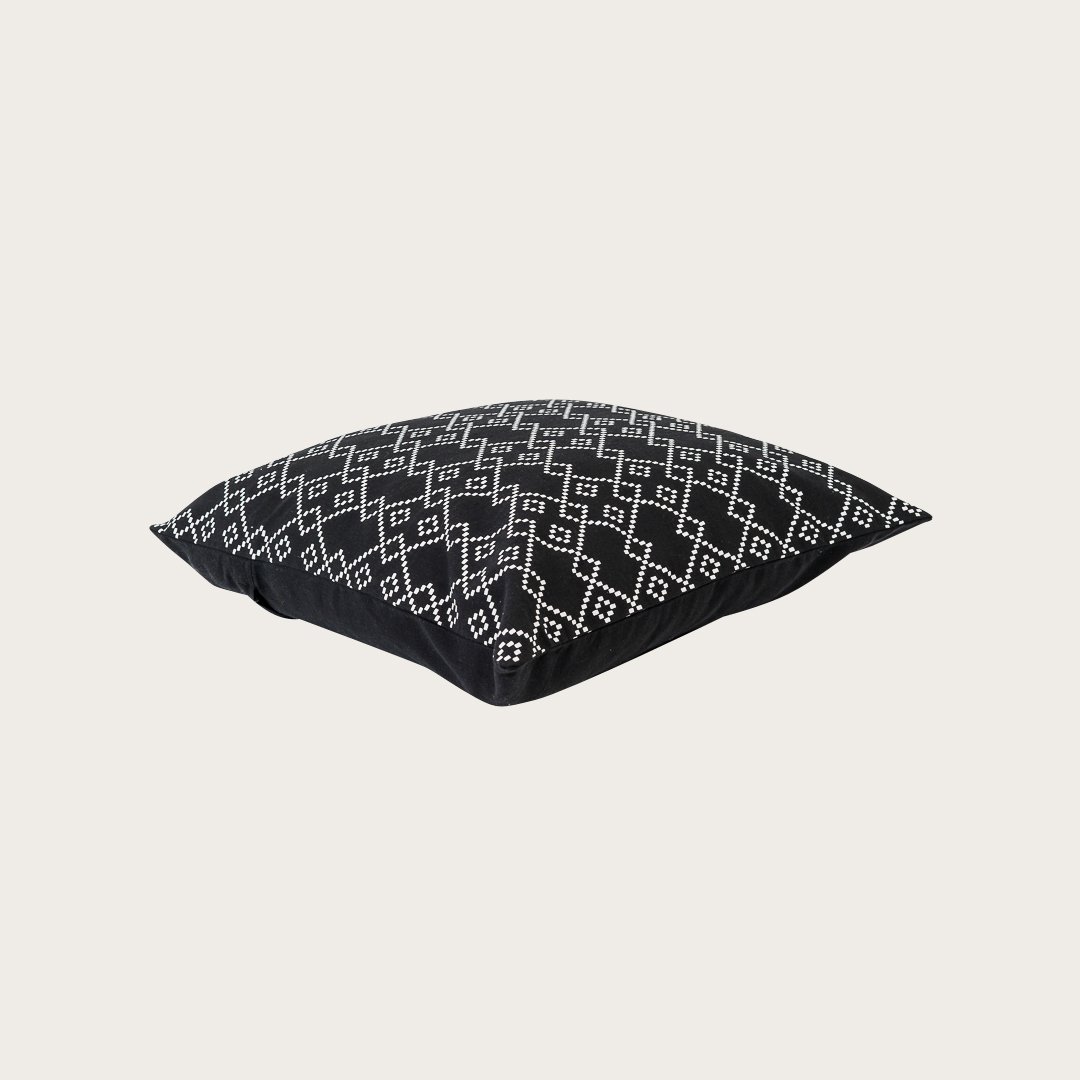 Trianon Cotton Cushion in Black - Buy 1 Get 1 Free Sale