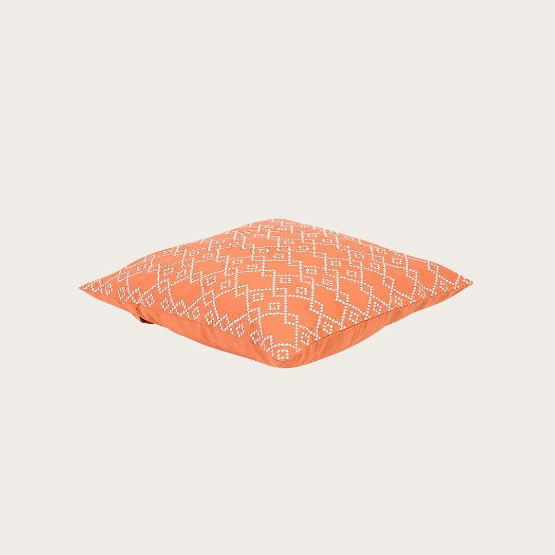 Trianon Cotton Cushion in Orange - Buy 1 Get 1 Free Sale