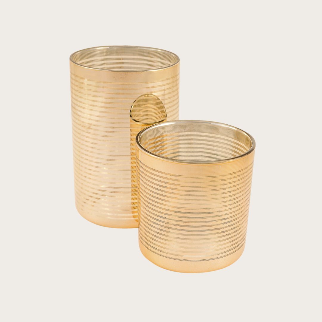 Milagros Medium Candleholder in Metallic Gold - Buy 1 Get 1 Free Sale