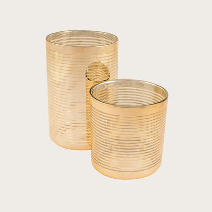 Milagros Medium Candleholder in Metallic Gold - Buy 1 Get 1 Free Sale
