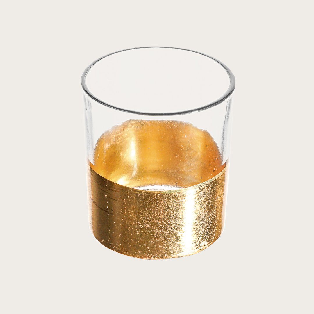 Atlas Small Gold Glass Candleholder - Buy 1 Get 1 Free Sale