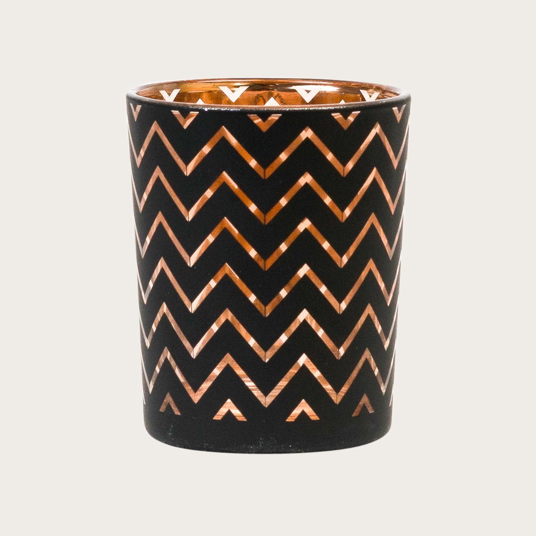 Chevron XS Candleholder in Copper/Black - Buy 1 Get 1 Free Sale