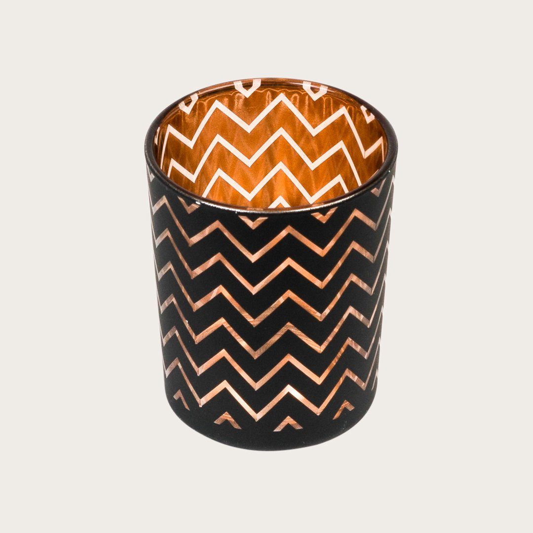 Chevron XS Candleholder in Copper/Black - Buy 1 Get 1 Free Sale