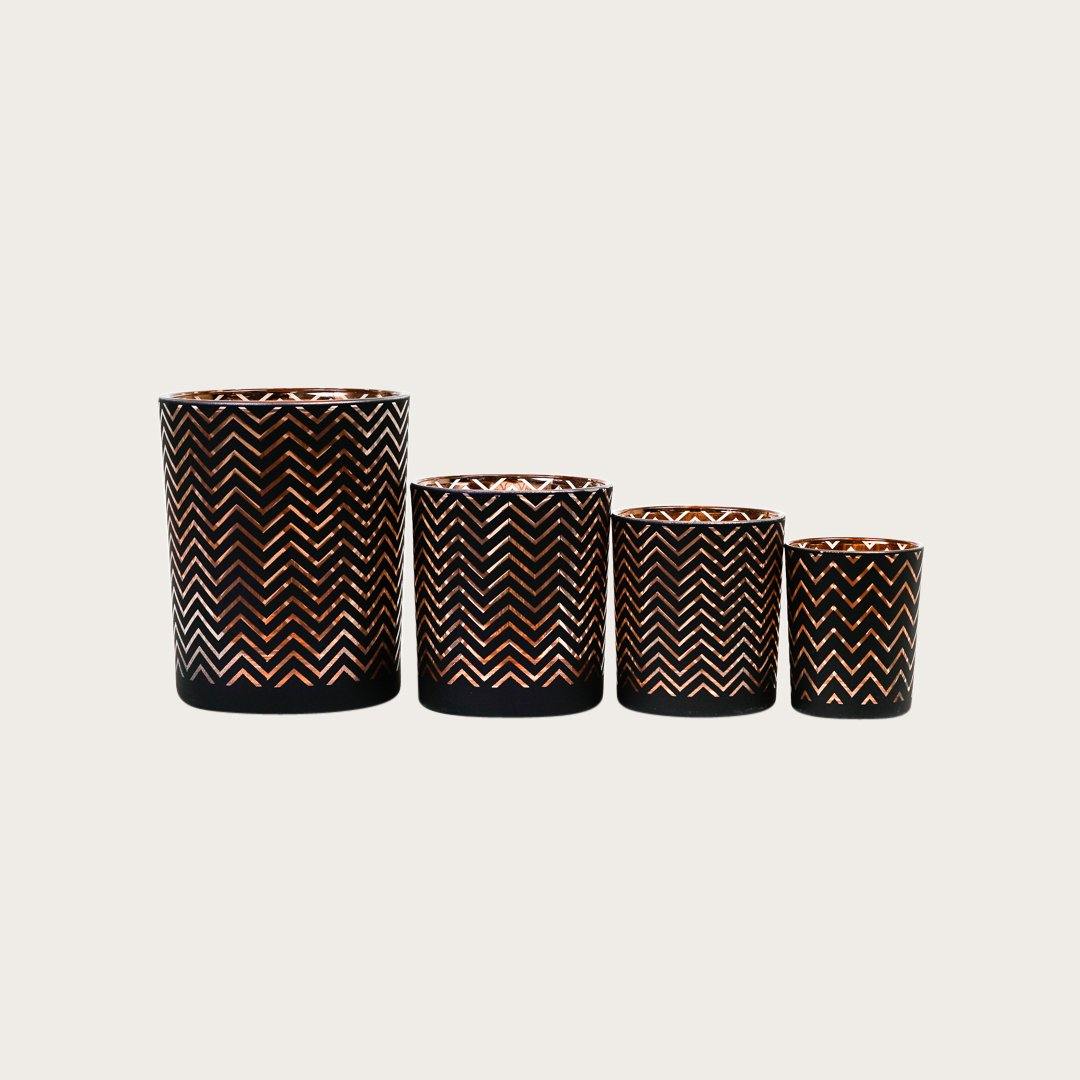 Chevron XS Candleholder in Copper/Black - Buy 1 Get 1 Free Sale