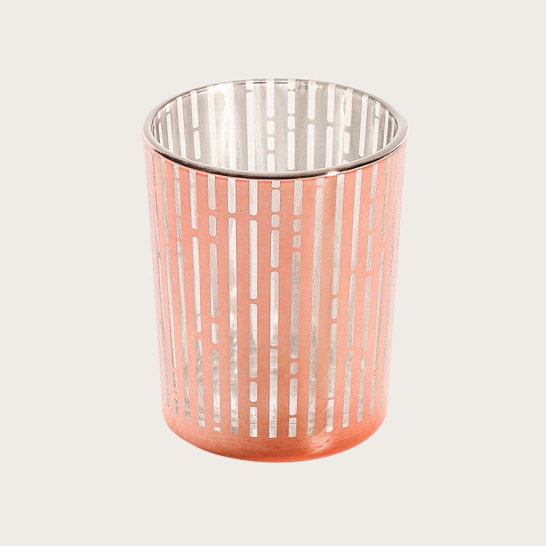 Maya Large Glass Candleholder in Rose Gold - Buy 1 Get 1 Free Sale