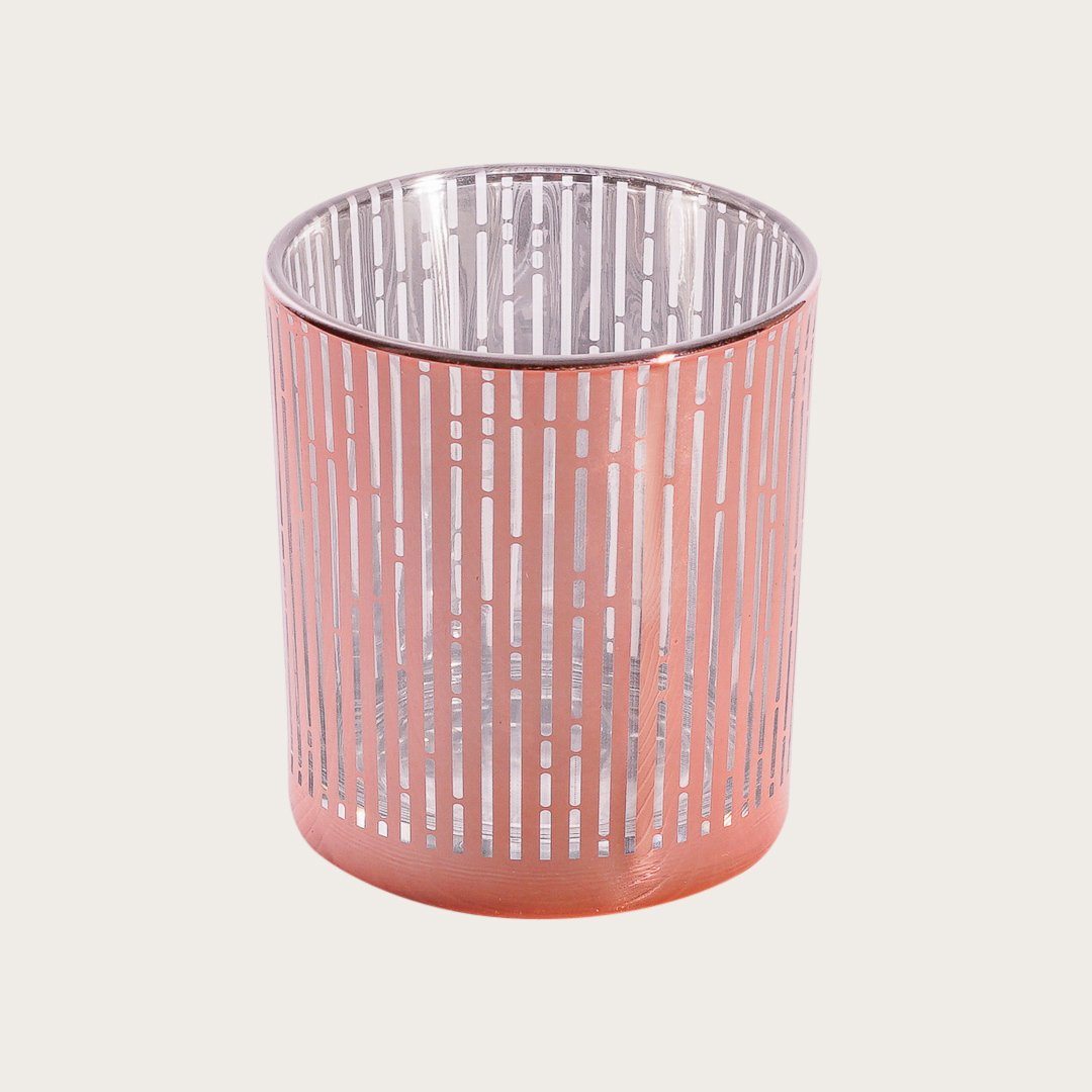 Maya Small Glass Candleholder in Rose Gold - Buy 1 Get 1 Free Sale
