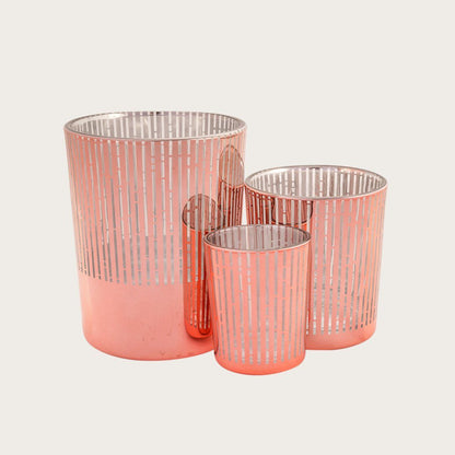Maya Small Glass Candleholder in Rose Gold - Buy 1 Get 1 Free Sale