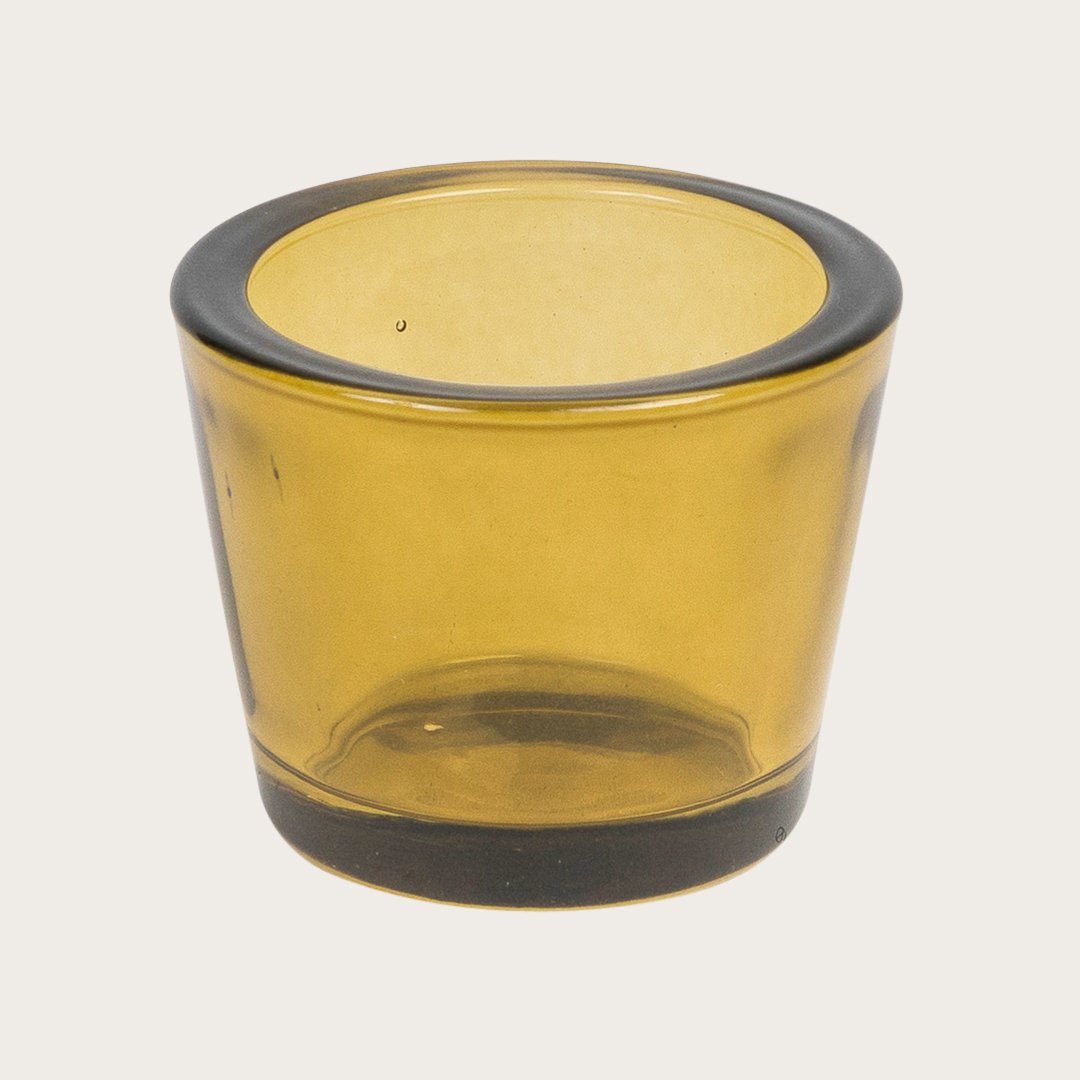Elise Glass Candle Holder in Amber - Buy 1 Get 1 Free Sale