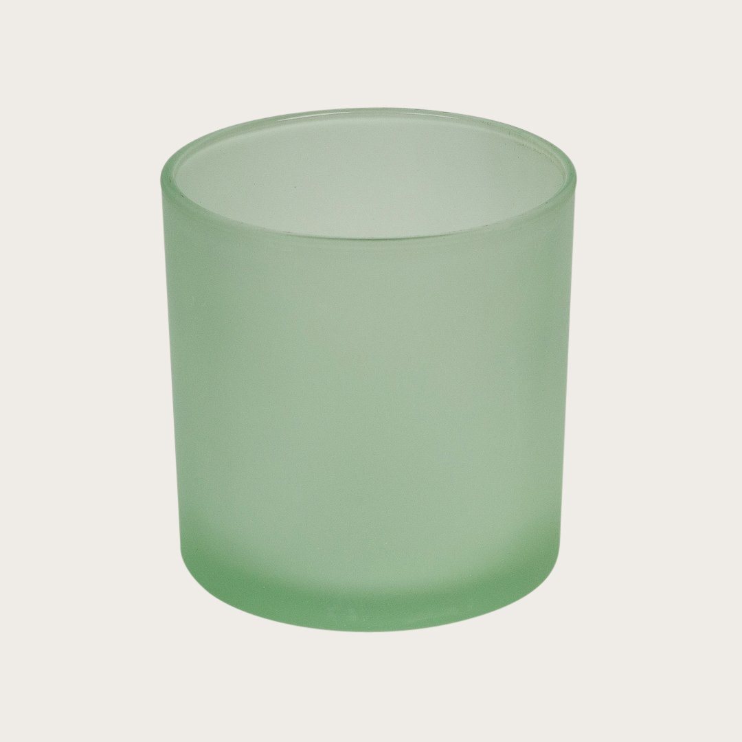 Mila Large Frosted Candle Holders in Green - Buy 1 Get 1 Free Sale