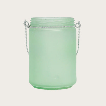 Valdis Frosted Glass Candle Holder in Green - Buy 1 Get 1 Free Sale