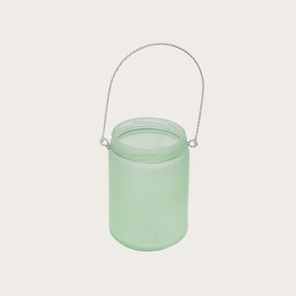 Valdis Frosted Glass Candle Holder in Green - Buy 1 Get 1 Free Sale