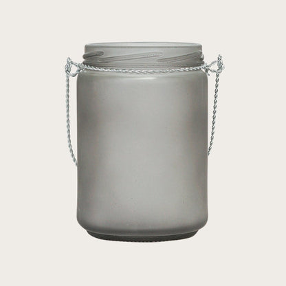Valdis Frosted Glass Candle Holder in Grey - Buy 1 Get 1 Free Sale