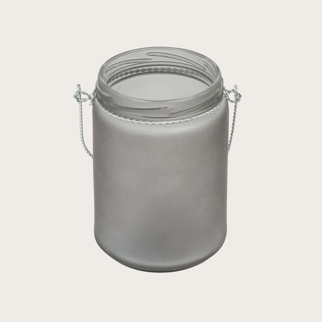 Valdis Frosted Glass Candle Holder in Grey - Buy 1 Get 1 Free Sale