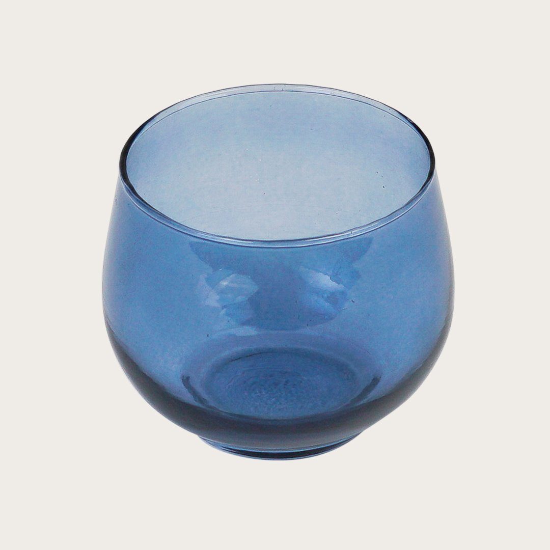 Svana Glass Candle Holder in Blue - Buy 1 Get 1 Free Sale