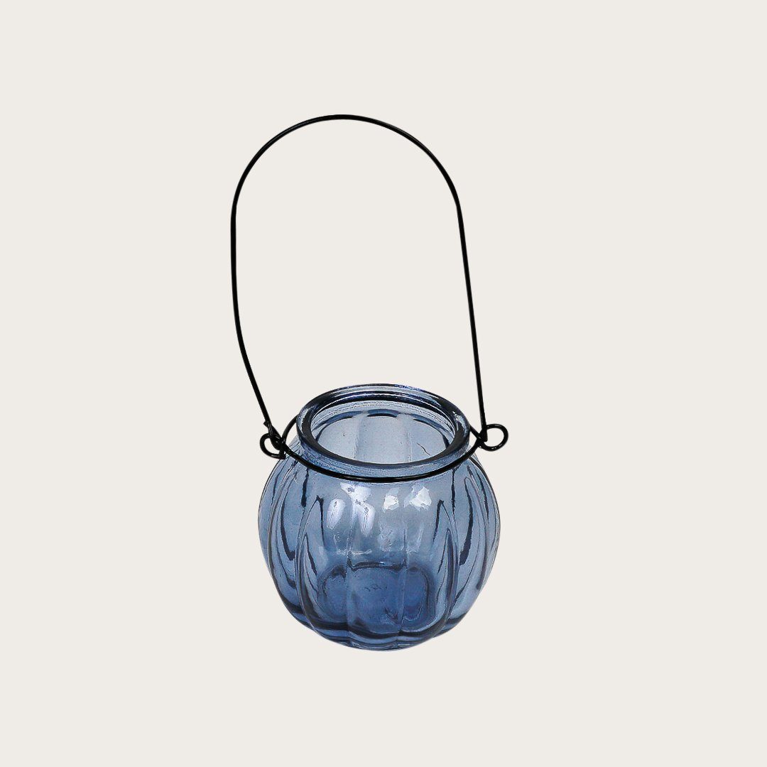 Landon Glass Candle Holders in Blue - Buy 1 Get 1 Free Sale