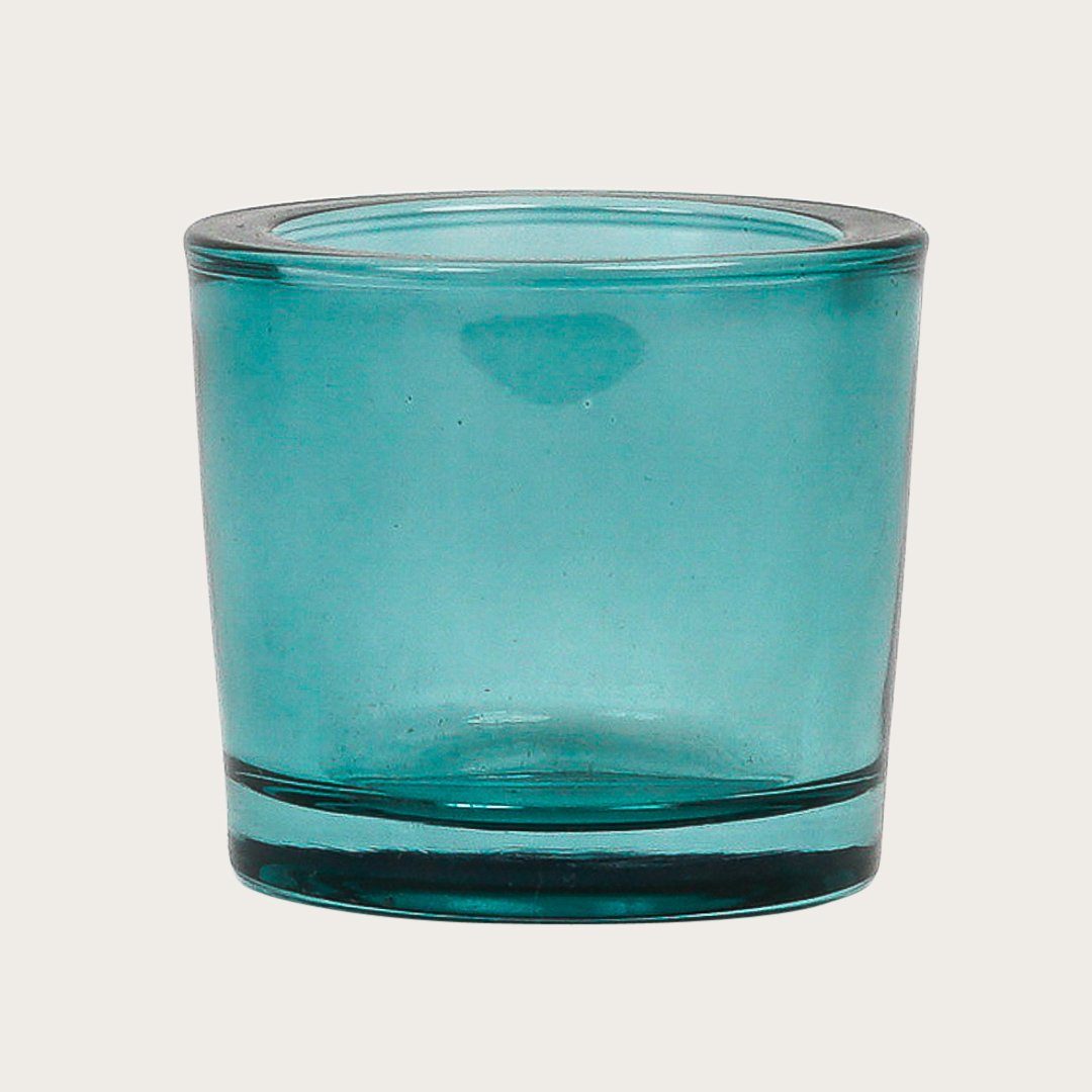 Esperanza Glass Candle Holder in Turquoise - Buy 1 Get 1 Free Sale