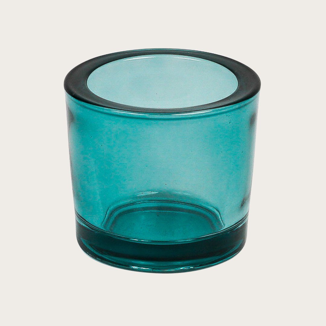 Esperanza Glass Candle Holder in Turquoise - Buy 1 Get 1 Free Sale