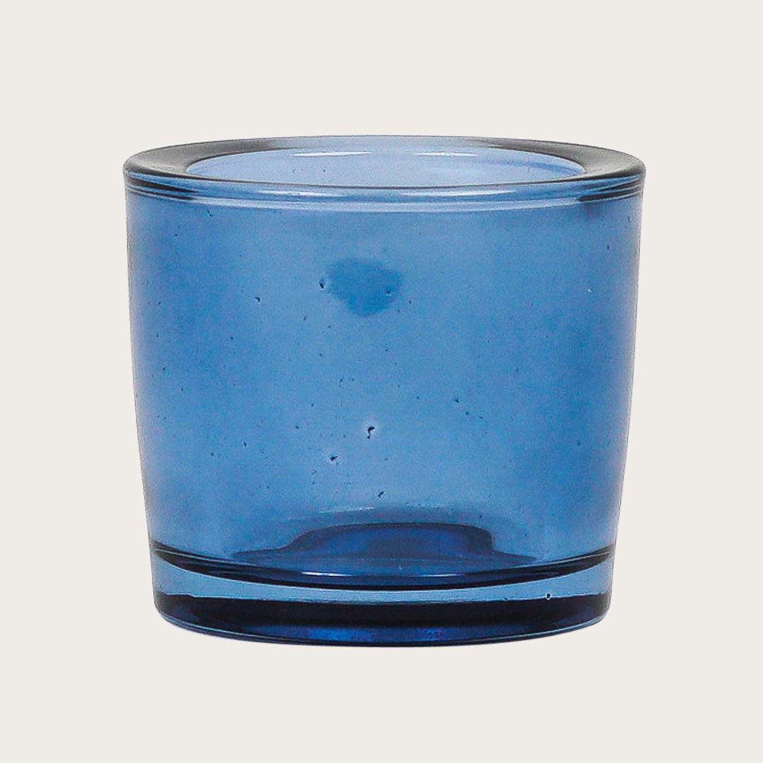 Esperanza Glass Candle Holder in Blue - Buy 1 Get 1 Free Sale