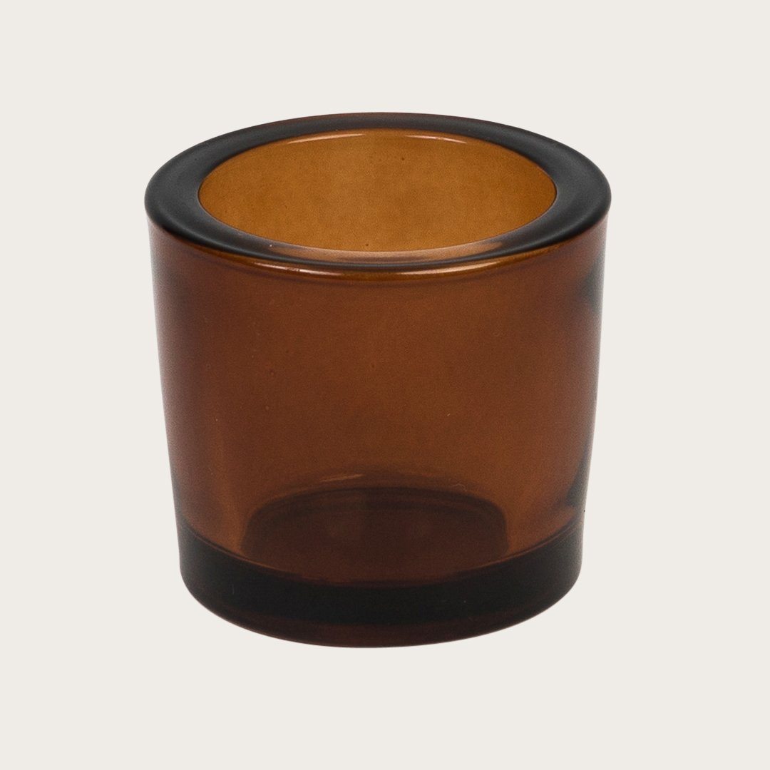 Esperanza Glass Candle Holder in Brown - Buy 1 Get 1 Free Sale