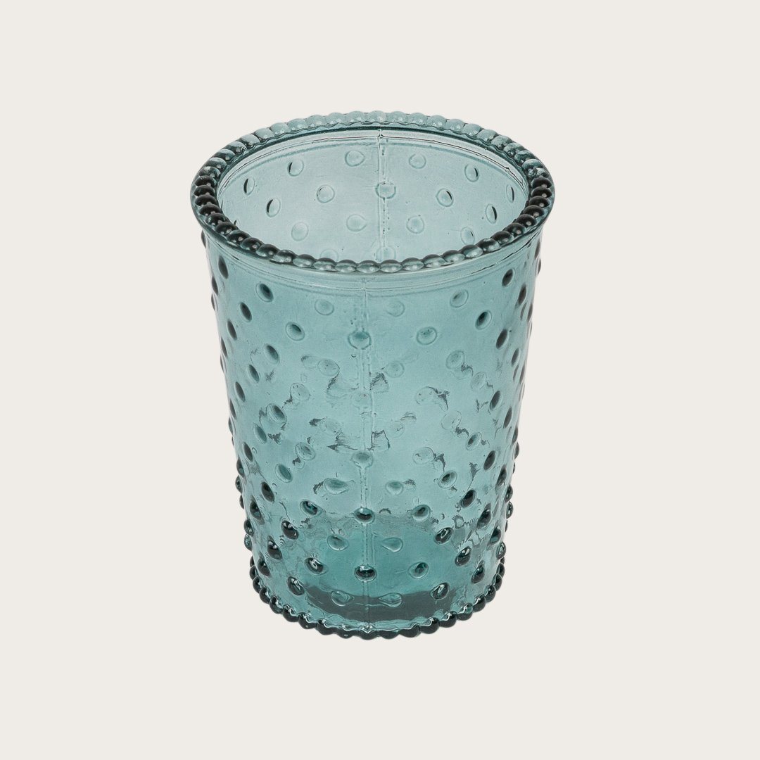Bowral Large Glass Candle Holder in Turquoise - Buy 1 Get 1 Free Sale