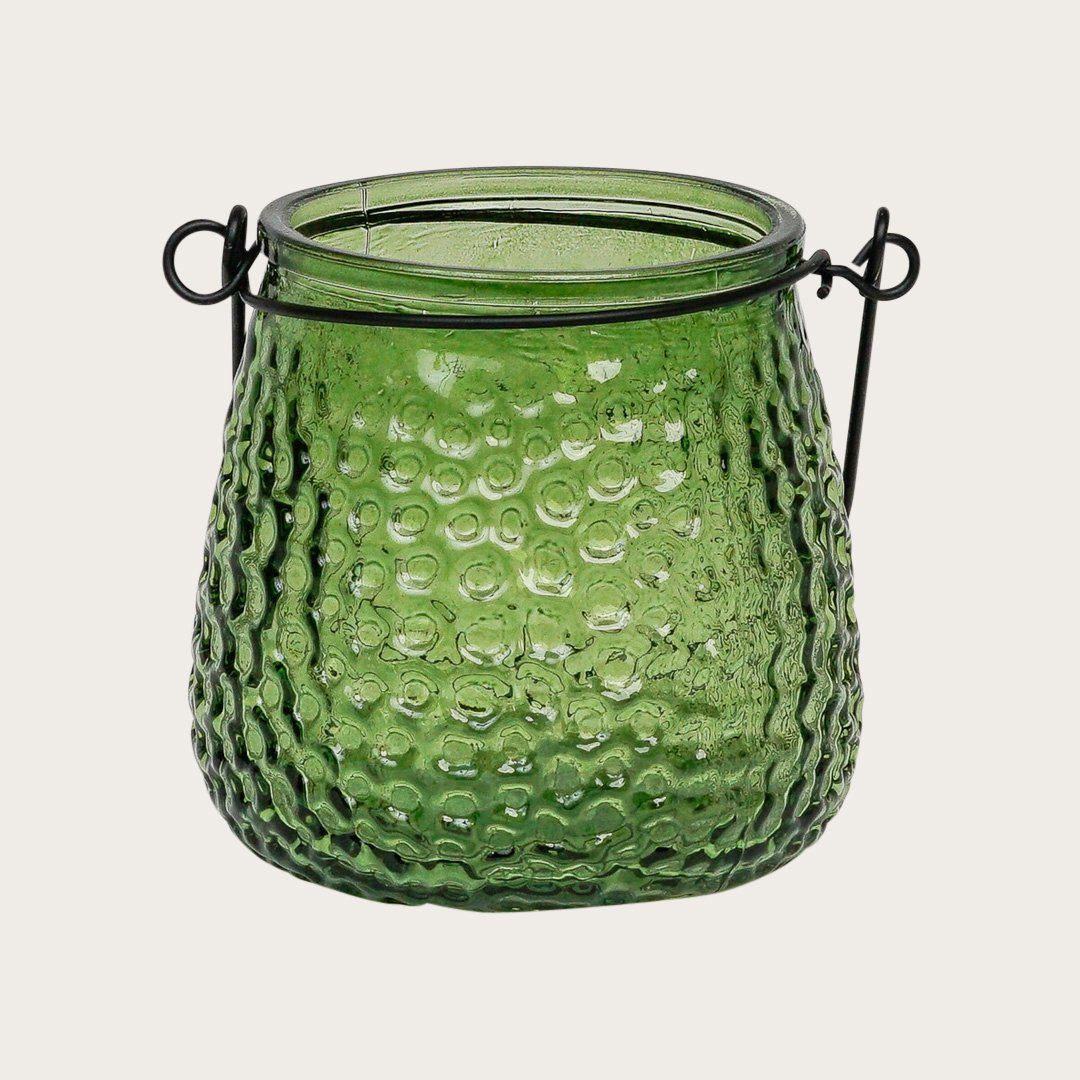 Amaris Glass Candle Holder in Green - Buy 1 Get 1 Free Sale