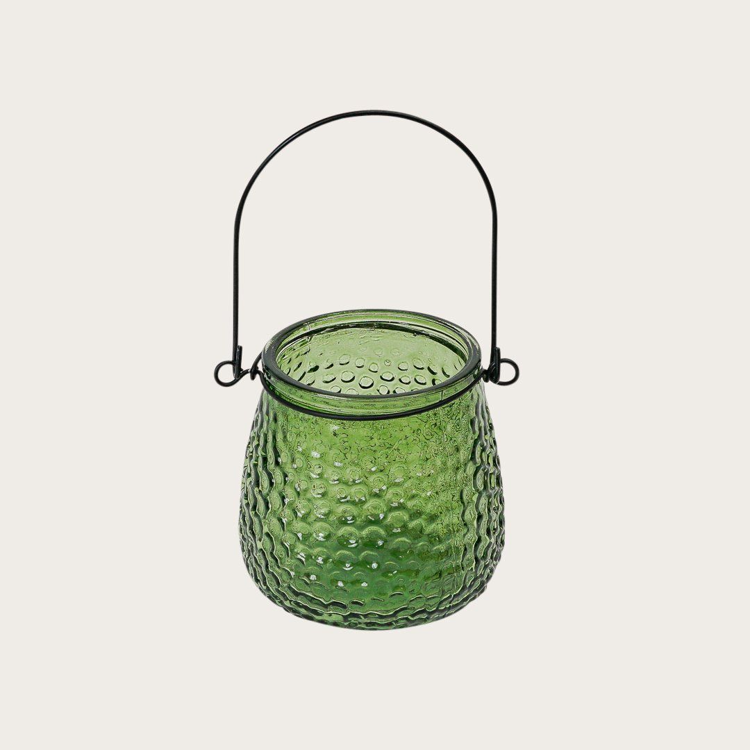 Amaris Glass Candle Holder in Green - Buy 1 Get 1 Free Sale