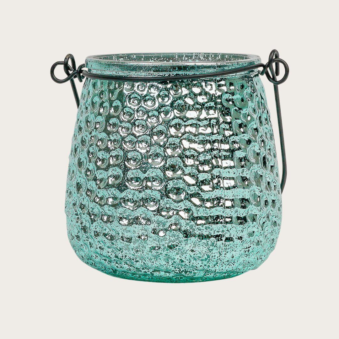Isla Metallic Candleholder in Aqua - Buy 1 Get 1 Free Sale