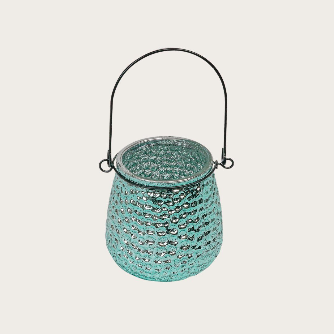Isla Metallic Candleholder in Aqua - Buy 1 Get 1 Free Sale