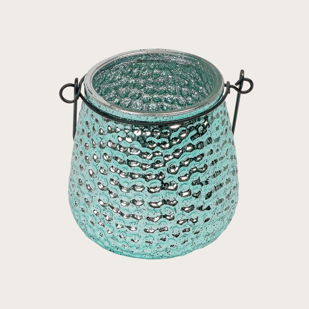 Isla Metallic Candleholder in Aqua - Buy 1 Get 1 Free Sale
