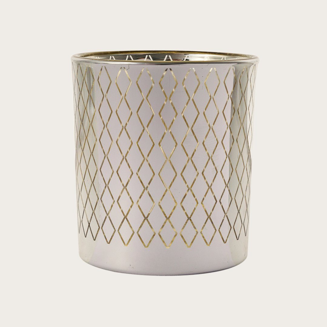 Consuela Metallic Argyle Candle Holder - Buy 1 Get 1 Free Sale
