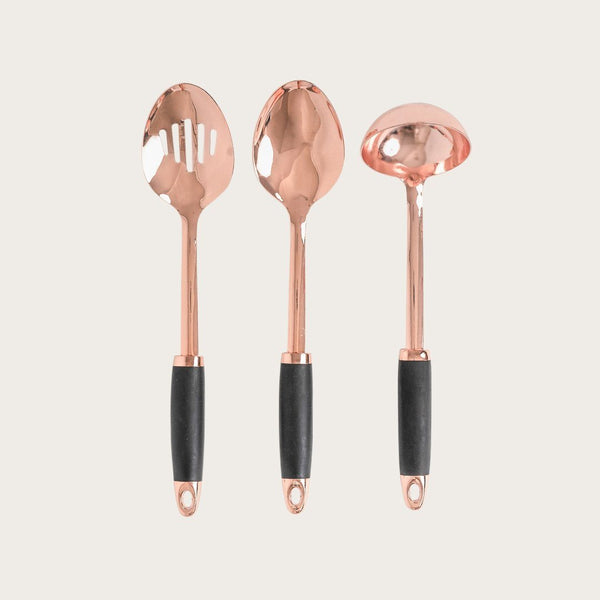 Salian Copper Soft Grip Slotted Spoon (Save 65%)
