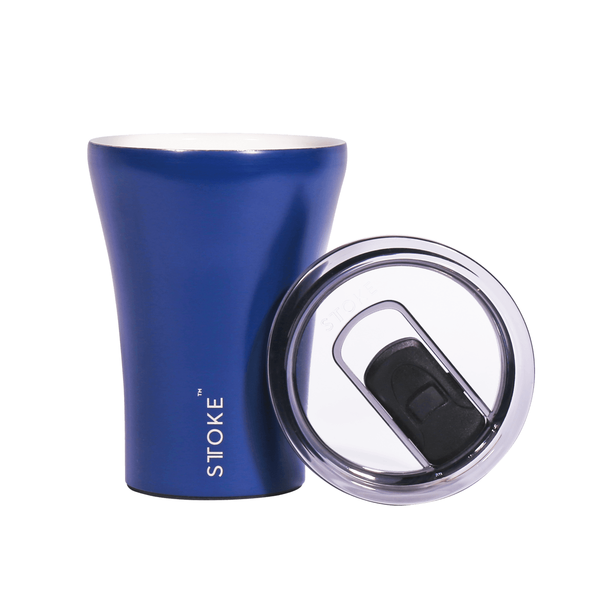 STTOKE Reusable Ceramic Cup in Blue 8oz - Save 25%