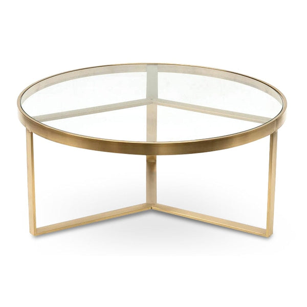 Coffee Table in
Brushed Gold Base