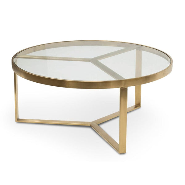 Coffee Table in
Brushed Gold Base