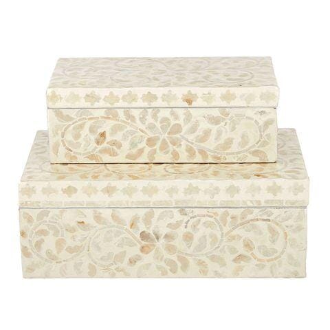 Daliah Small Inlay Decorative Box in Ivory
