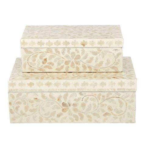 Diala Inlay Decorative Box in Ivory - Small