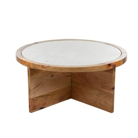 Rania Marble & Wood Coffee Table