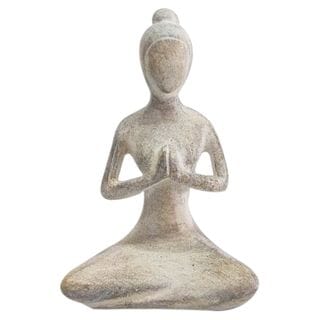 Zen Person Resin Sculpture in White 15cm