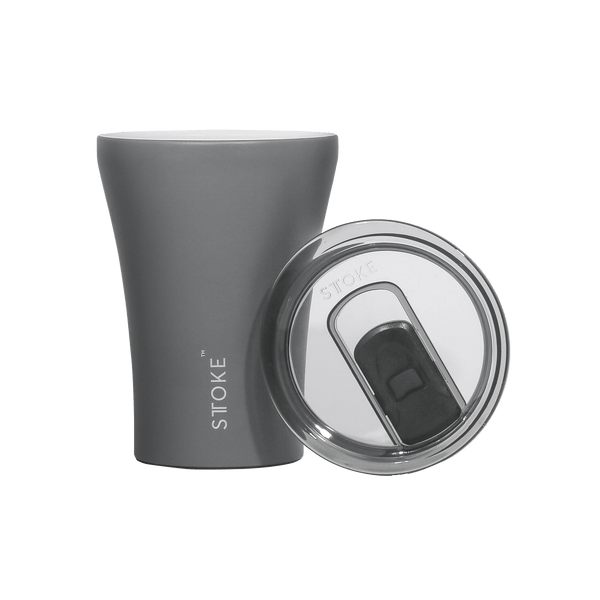 STTOKE Reusable Ceramic Cup in Grey 8oz (Save 25%)