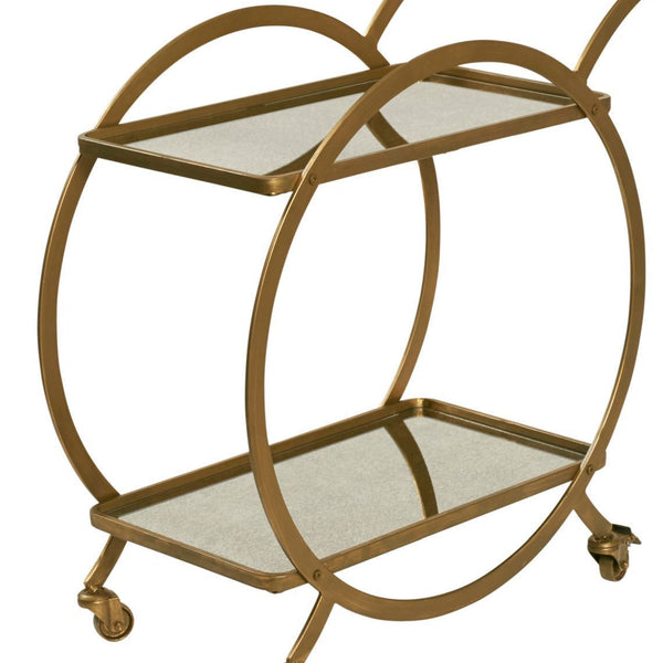 Art Deco Bar Trolley - Gold