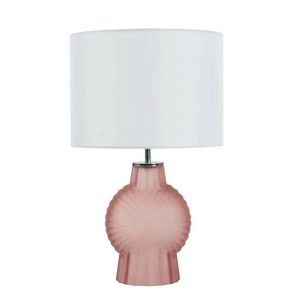 Shelley Glass Table Lamp Peach/White (Save 47%)