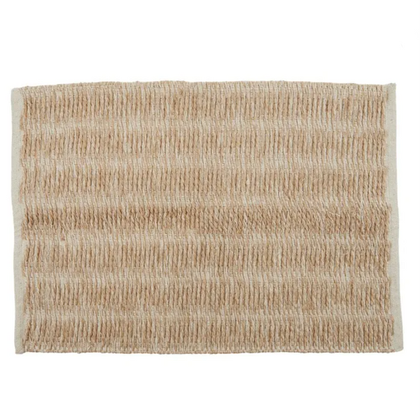Jute and Cotton Rug 60 x 90cm