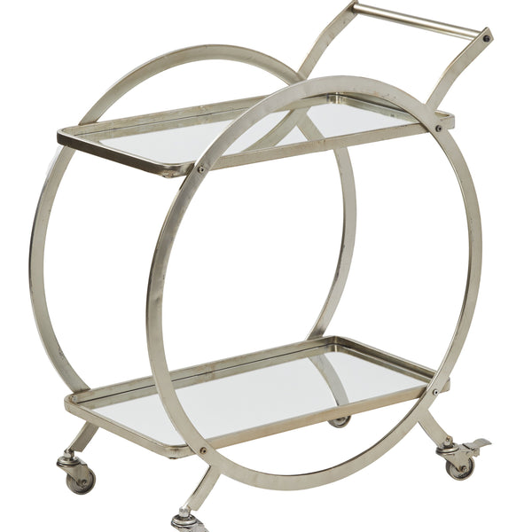 Art Deco Bar Trolley - Silver